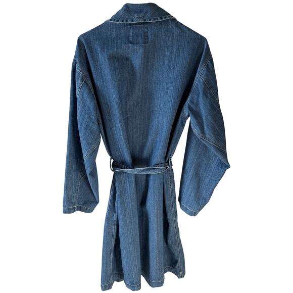 Magine Denim Duster w/ Belt, Size 48, EUC (women's L) - Picture 3 of 4